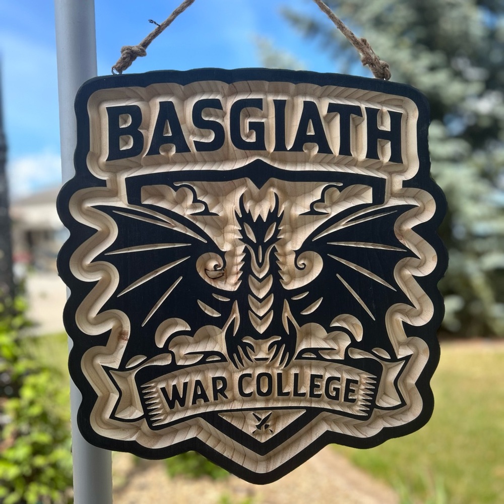 Basgiath War College carved signs. Fourth Wing - Iron Flame inspired